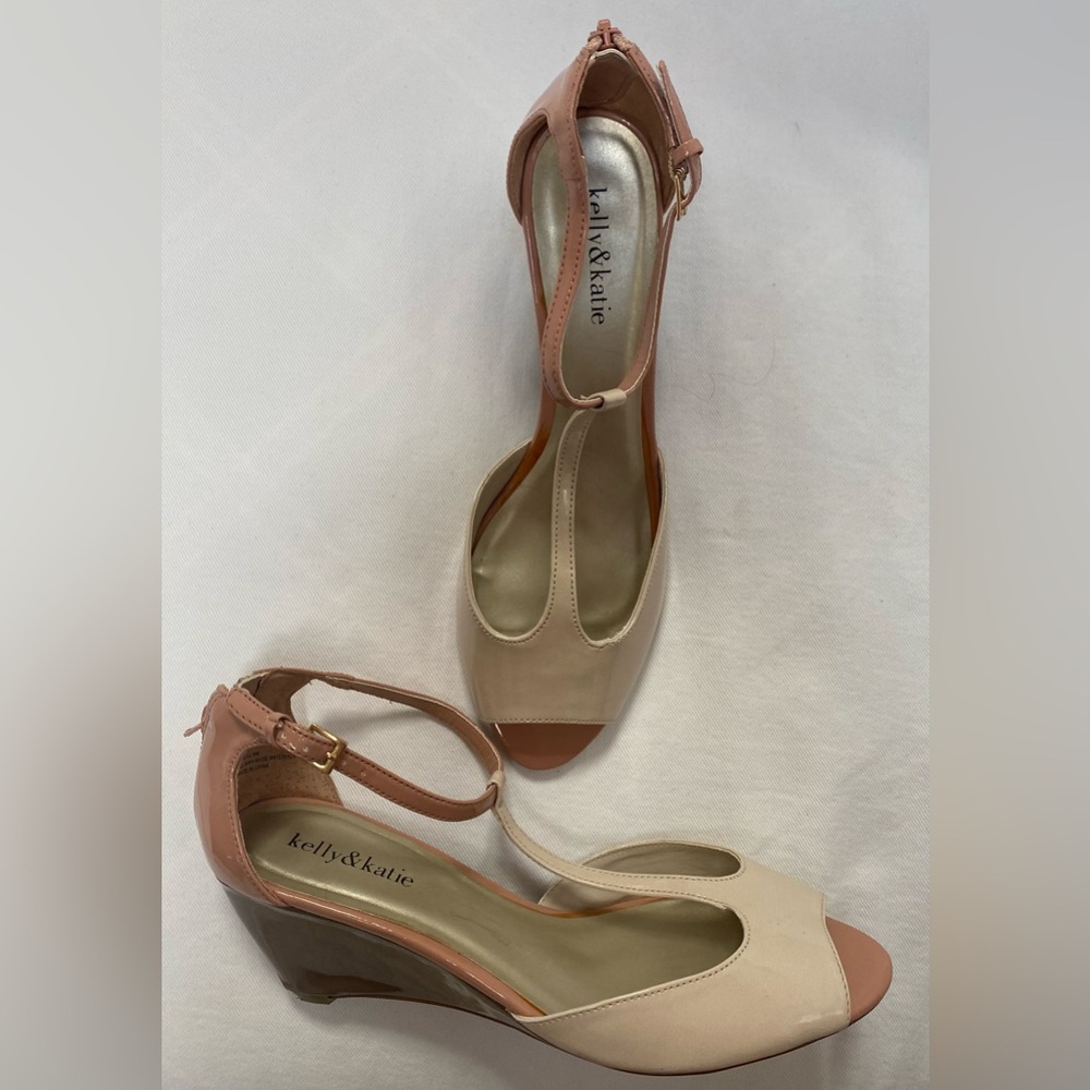 Kelly & Katie open toe wedge shoe